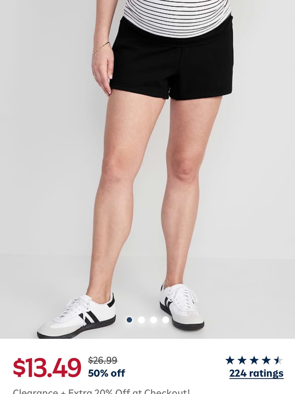 Old Navy Maternity Black High-Waist Women's Athletic Shorts